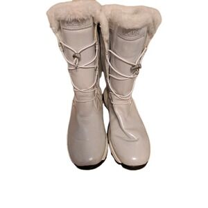 KHOMBU Dacy II White Gray Pearl Girl Winter Boots Size 6